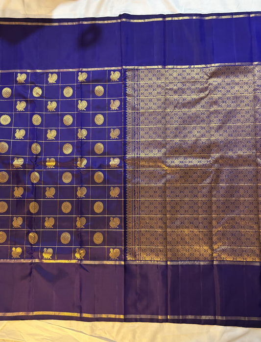 Kajivaram Silk Saree ( royal blue)