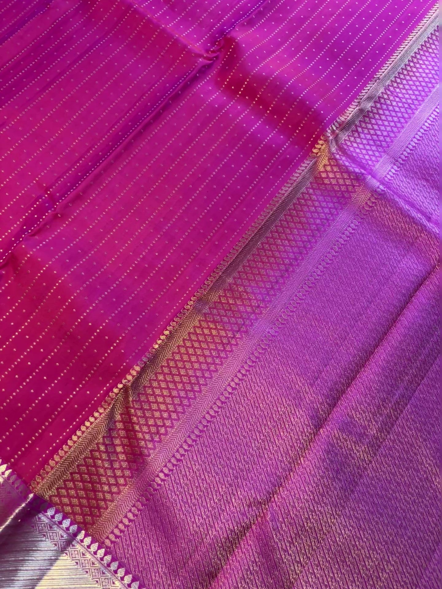 Kajivaram Silk Saree (magenta pink )