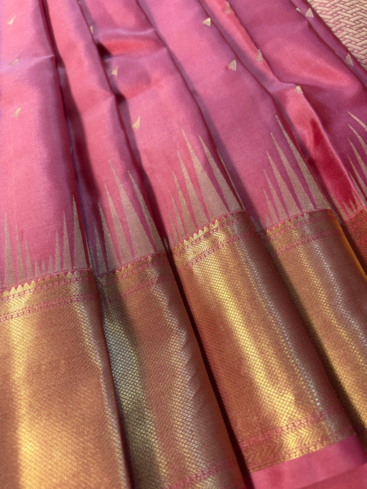 Kajivaram Silk Saree (deep pink)
