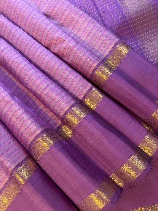 Kajivaram Silk Saree (zari stripes woven)