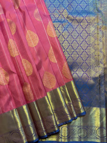 Kajivaram Silk Saree (Rani pink)