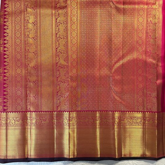 Kajivaram Silk Saree -(magenta pink)