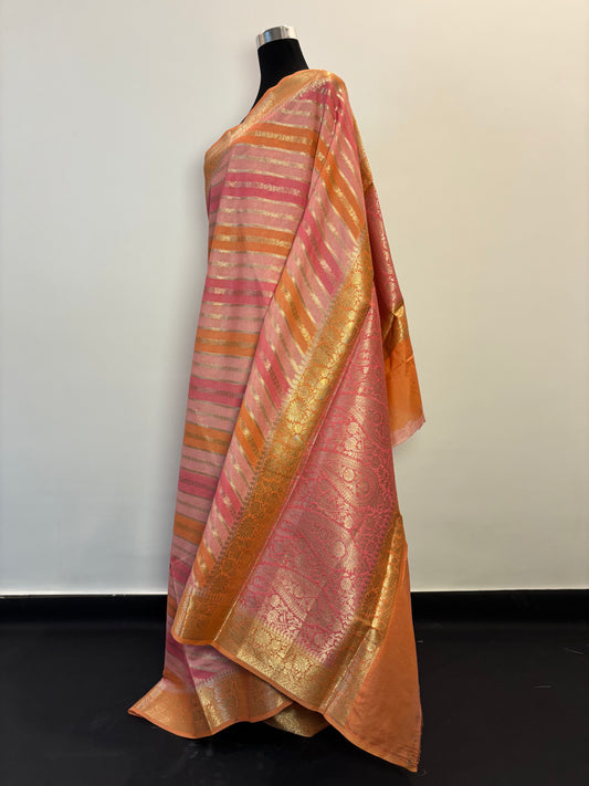 Multi color Shine in Semi Silk