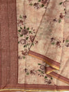 Pure Linen saree (PASTEL RED)
