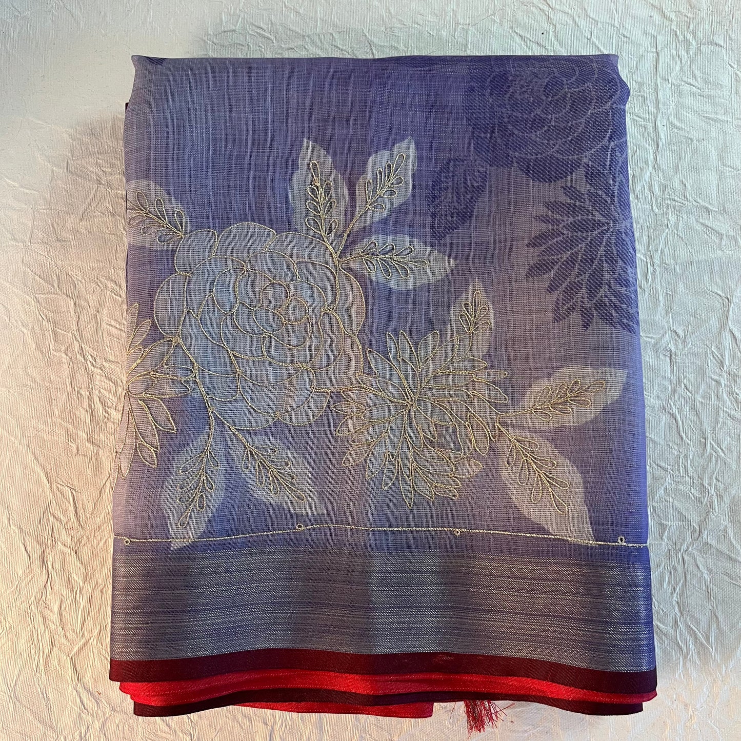 Linen Tissue Saree (PURPLE)