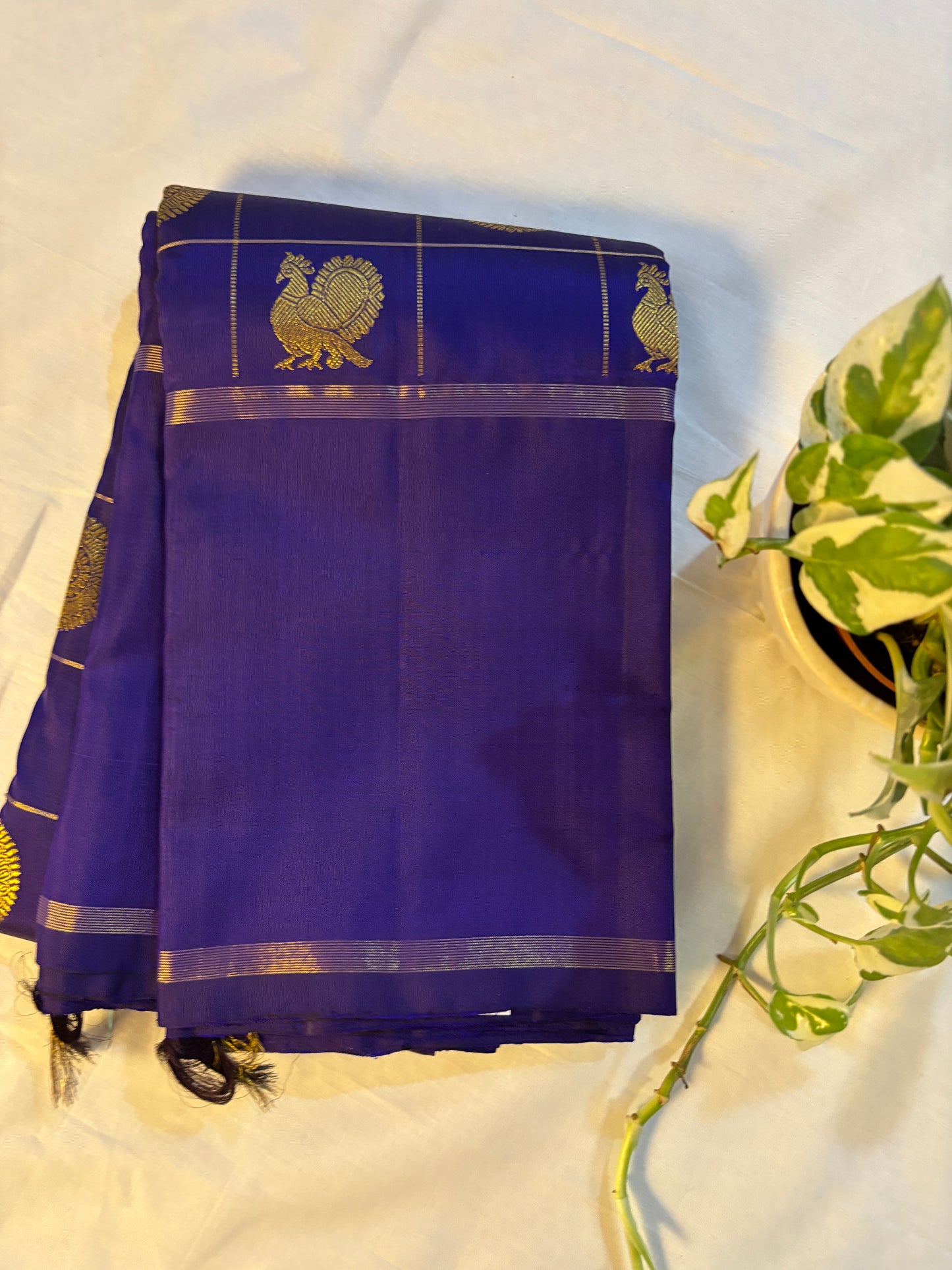 Kajivaram Silk Saree ( royal blue)