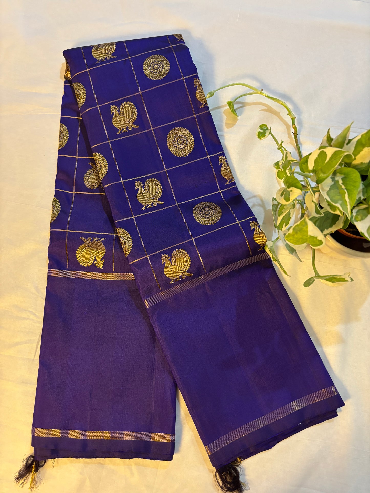 Kajivaram Silk Saree ( royal blue)