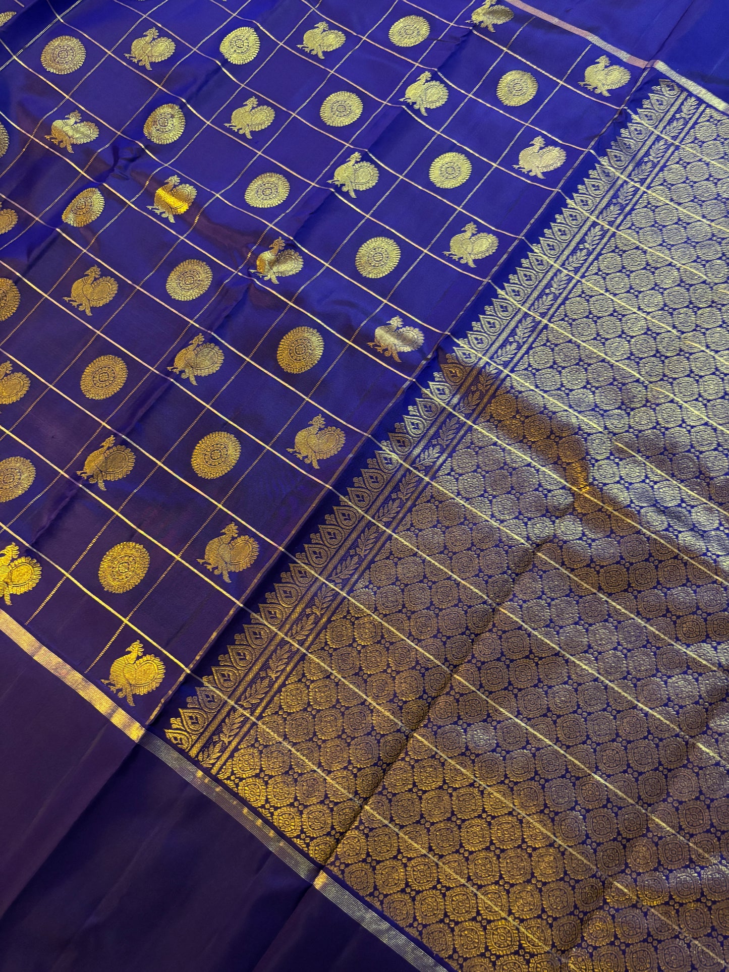 Kajivaram Silk Saree ( royal blue)