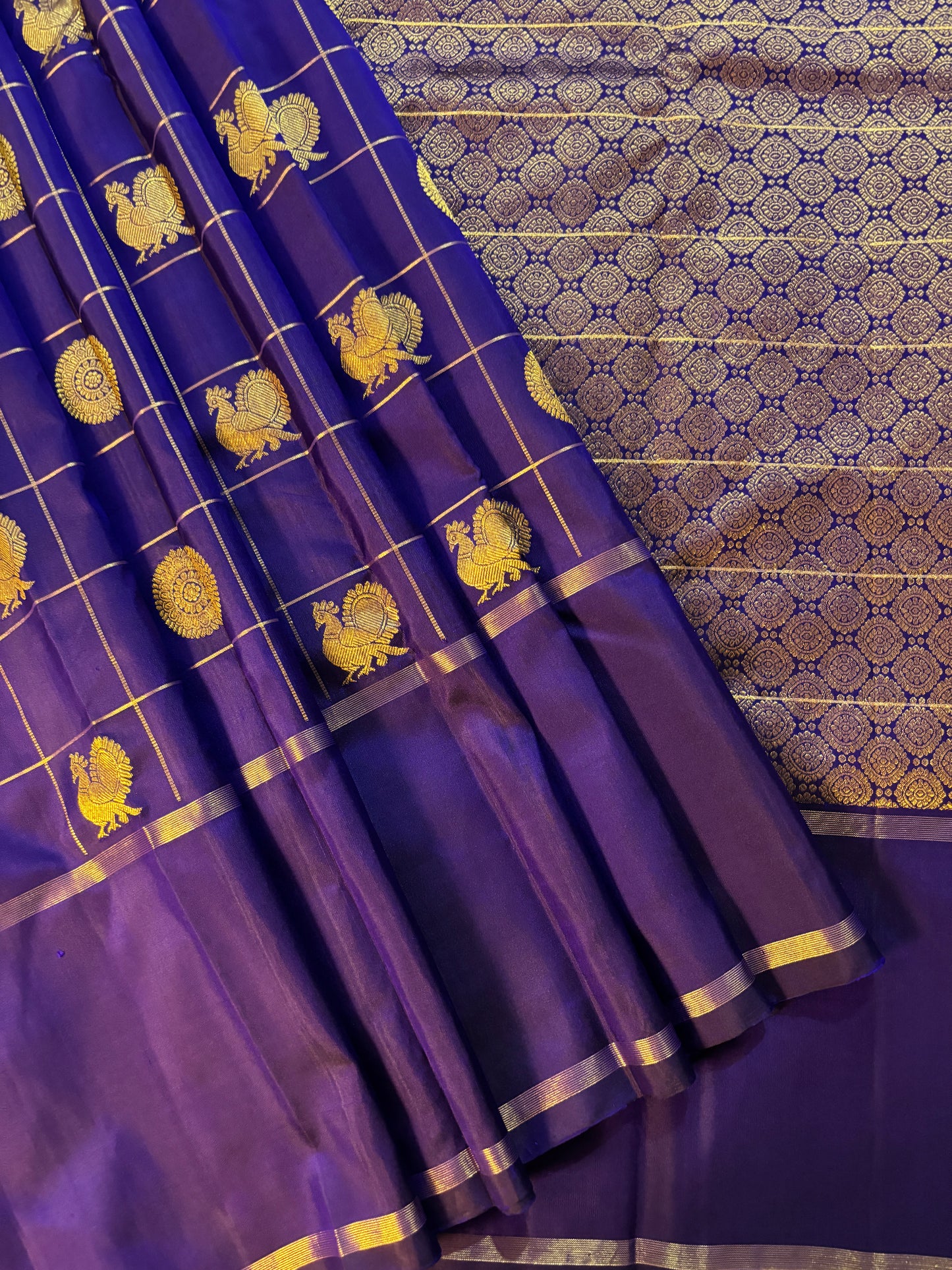 Kajivaram Silk Saree ( royal blue)