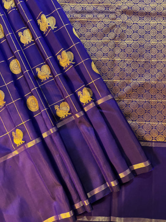 Kajivaram Silk Saree ( royal blue)
