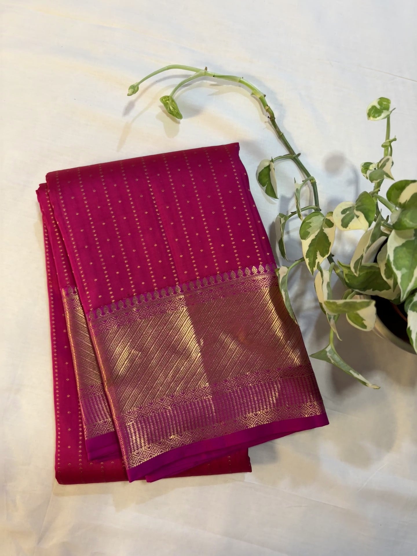 Kajivaram Silk Saree (magenta pink )