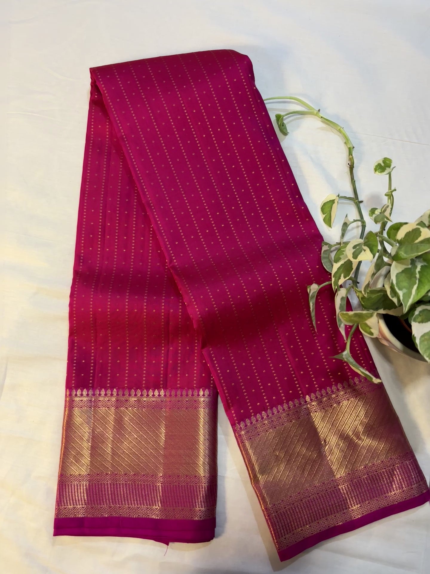 Kajivaram Silk Saree (magenta pink )