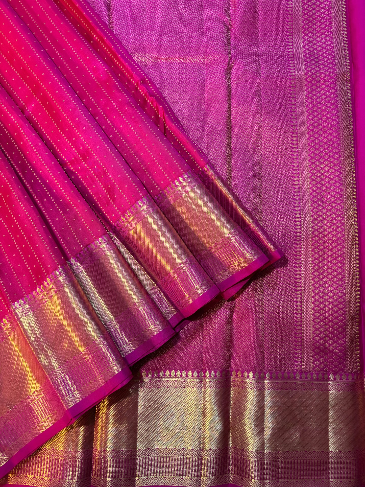Kajivaram Silk Saree (magenta pink )