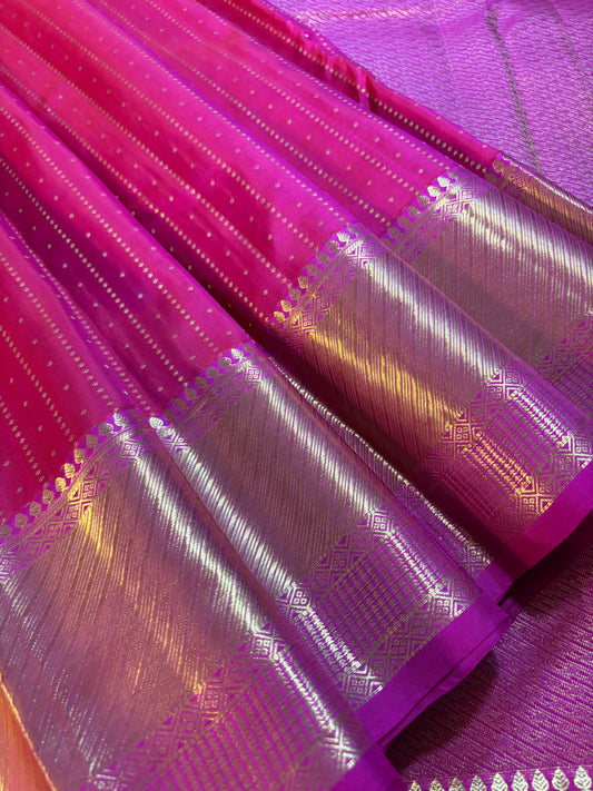 Kajivaram Silk Saree (magenta pink )