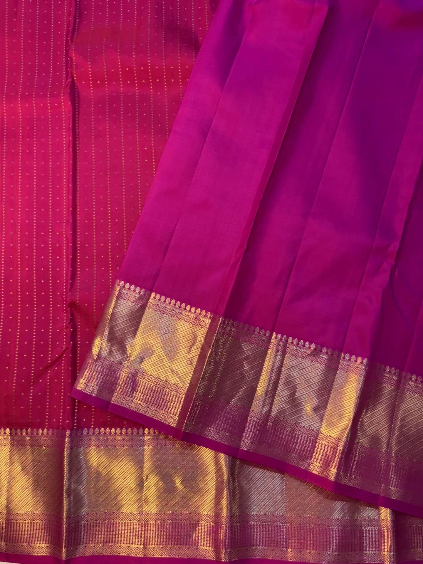 Kajivaram Silk Saree (magenta pink )