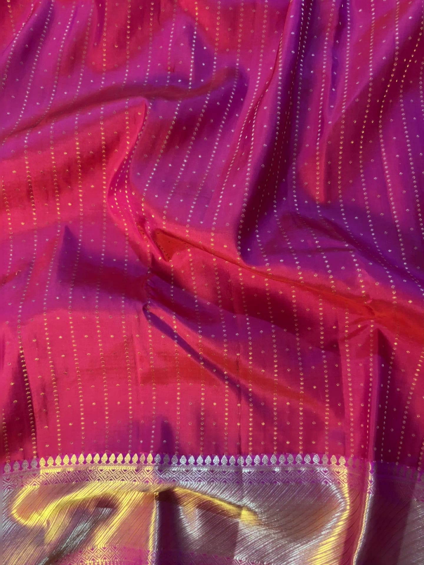 Kajivaram Silk Saree (magenta pink )