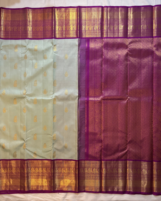 Kajivaram Silk Saree (pastel blue)