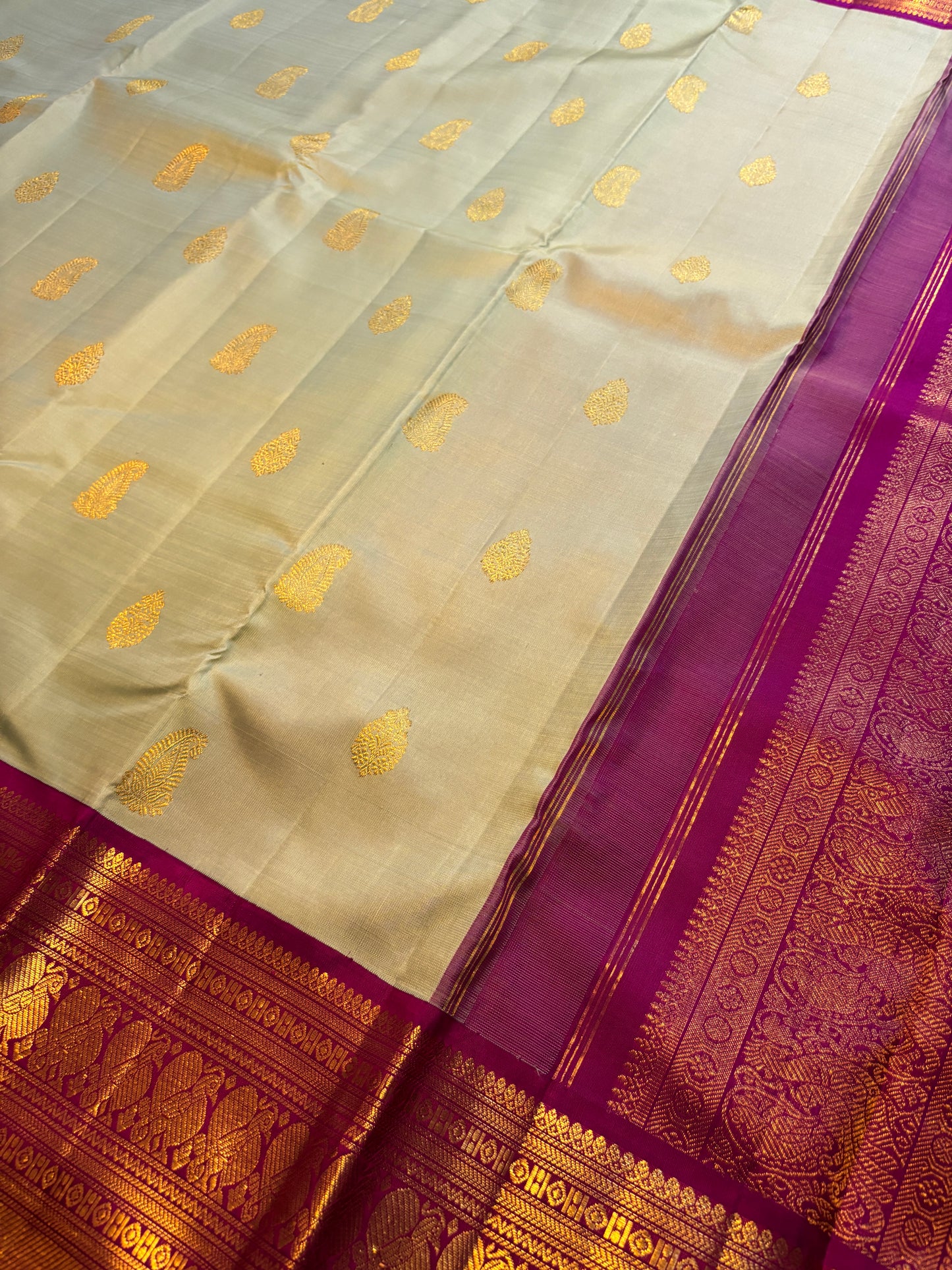 Kajivaram Silk Saree (pastel blue)