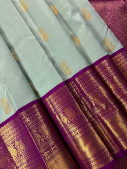 Kajivaram Silk Saree (pastel blue)
