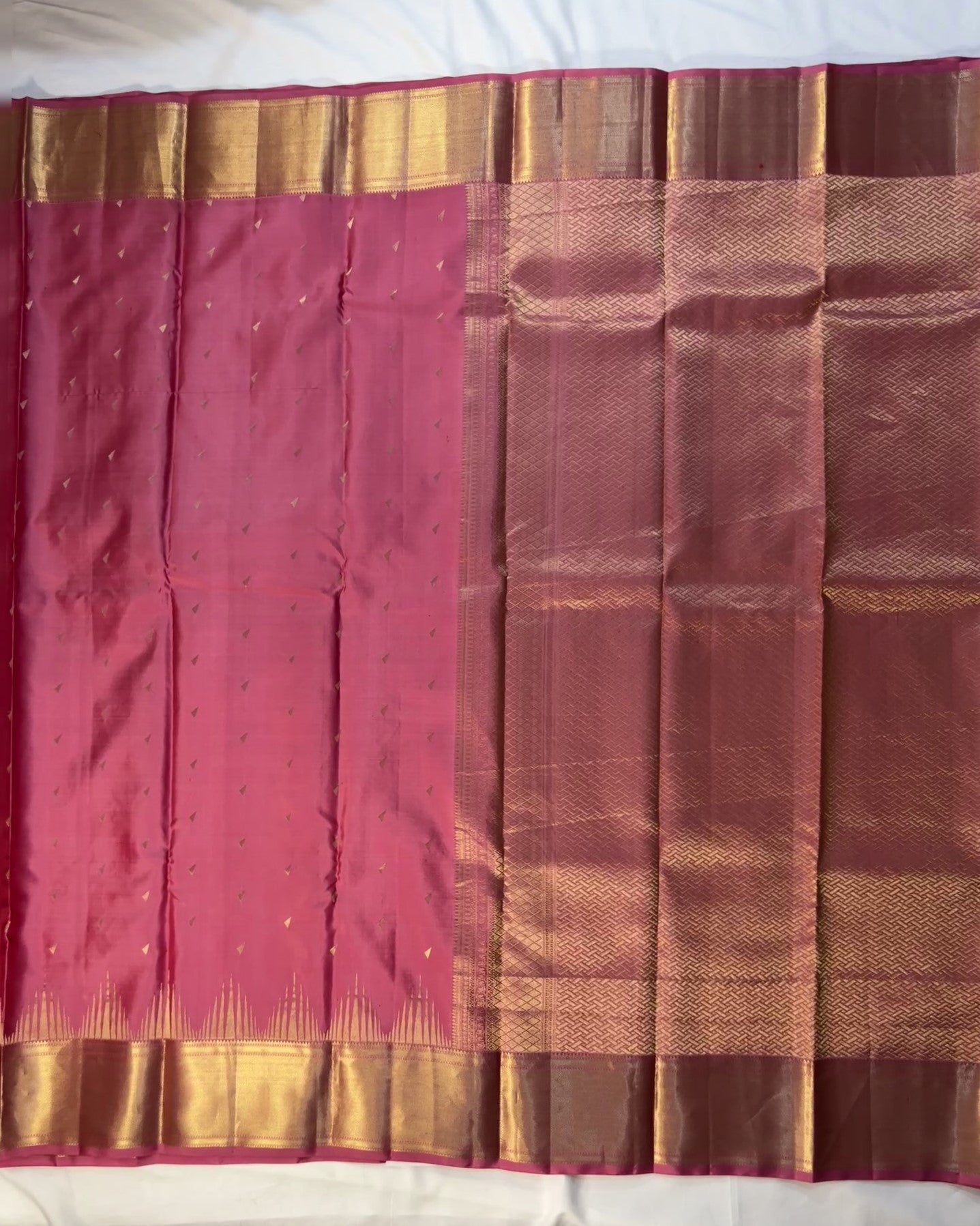 Kajivaram Silk Saree (deep pink)
