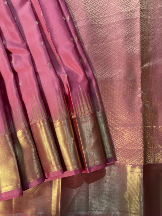 Kajivaram Silk Saree (deep pink)
