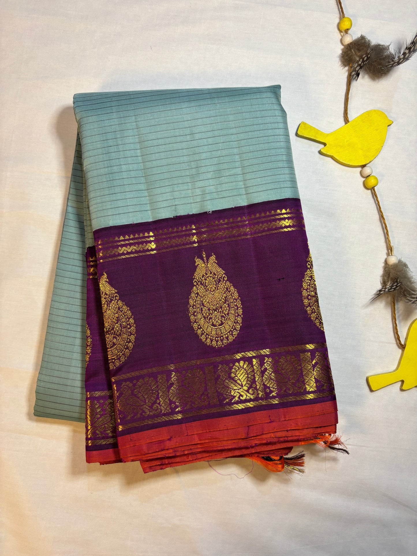 Kajivaram Silk Saree (mint green )