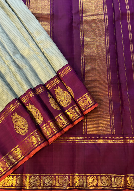 Kajivaram Silk Saree (mint green )
