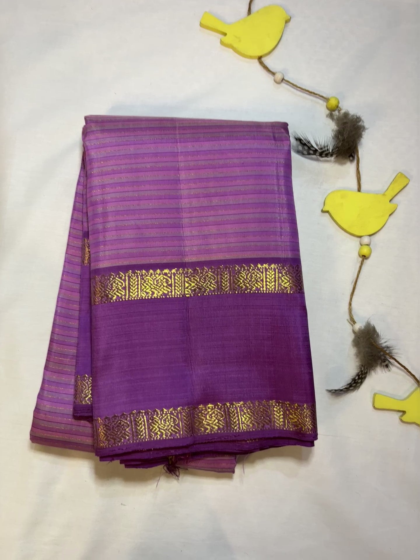 Kajivaram Silk Saree (zari stripes woven)