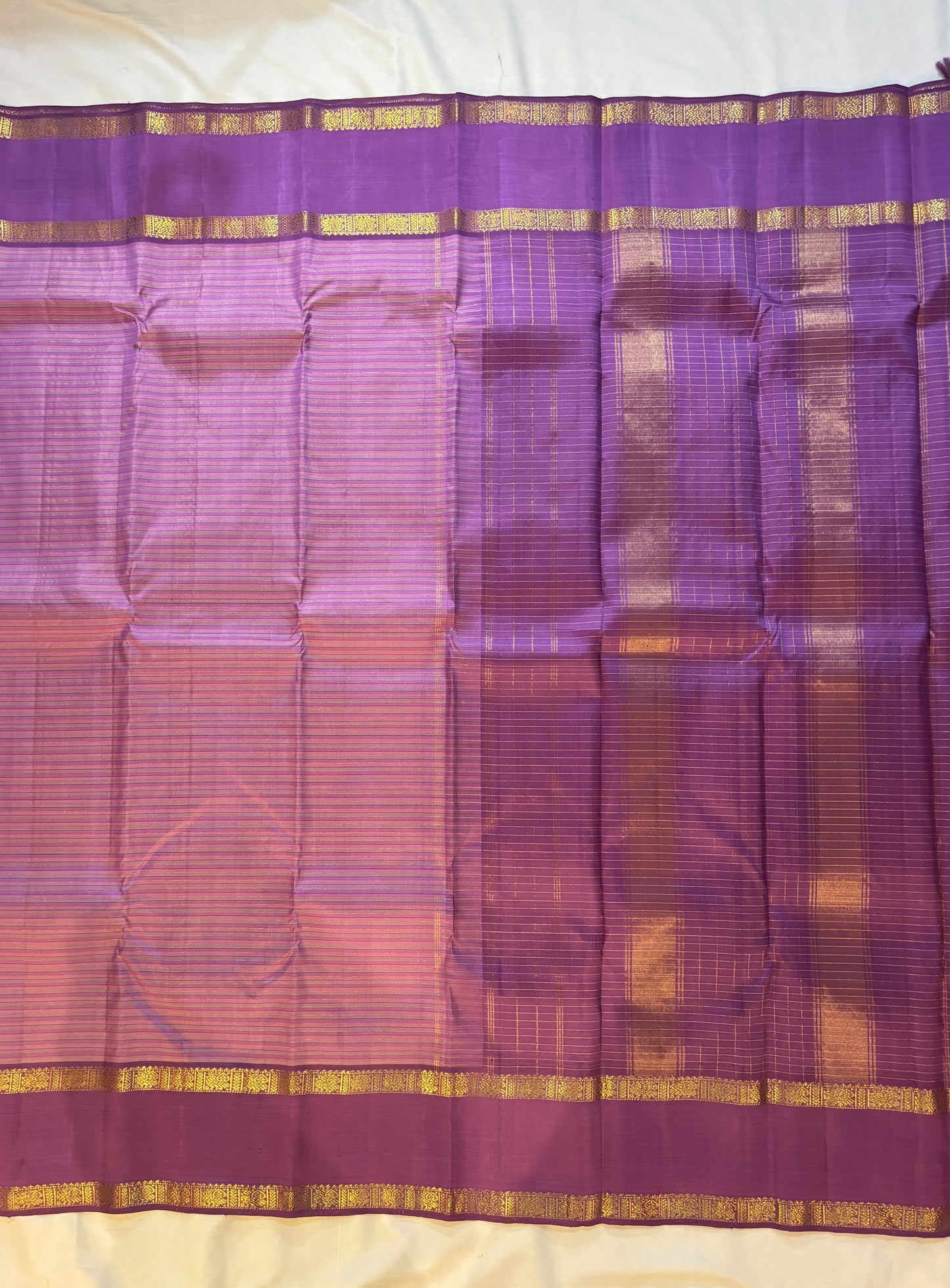 Kajivaram Silk Saree (zari stripes woven)