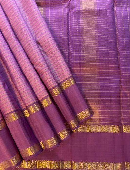 Kajivaram Silk Saree (zari stripes woven)