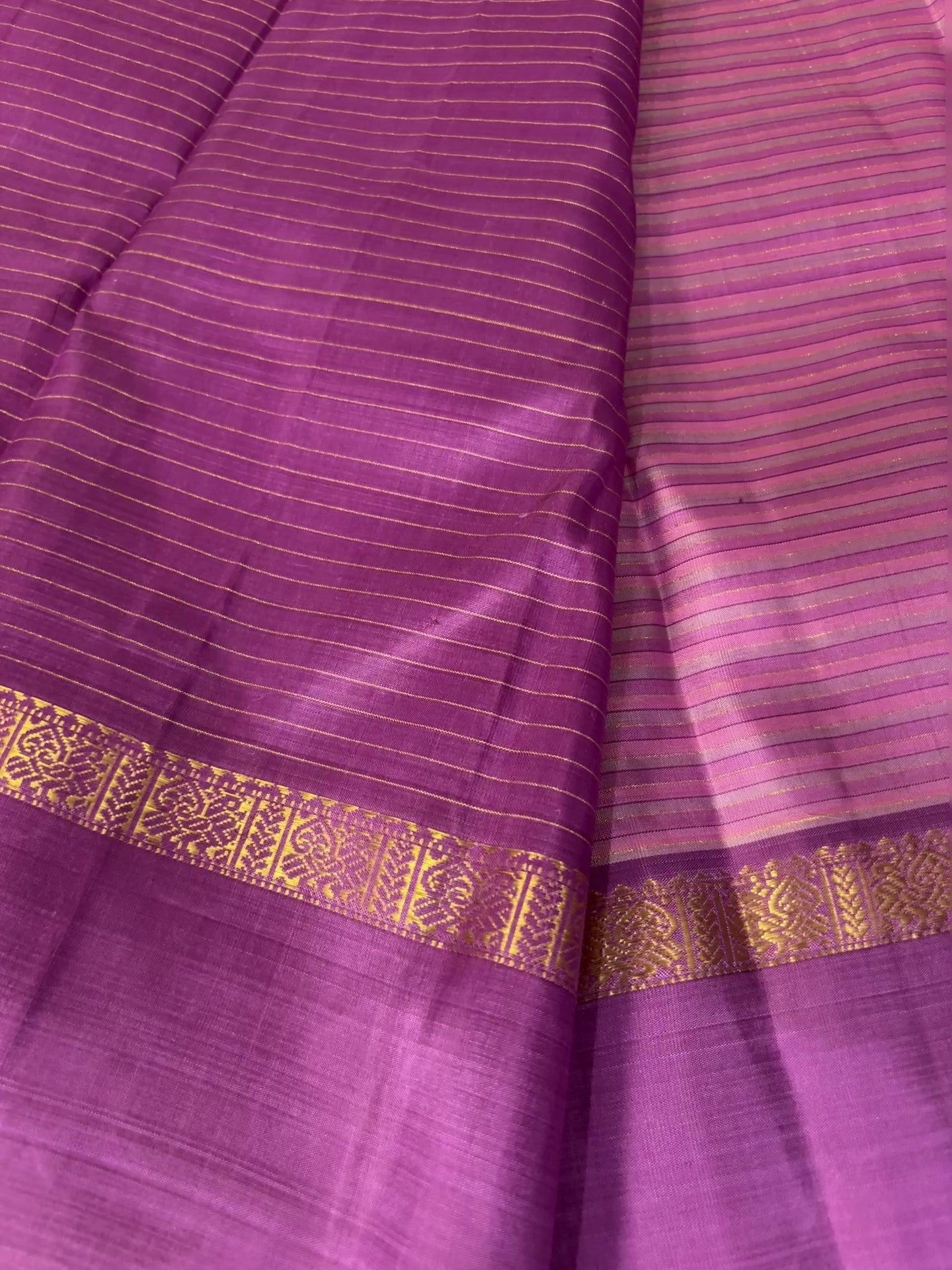 Kajivaram Silk Saree (zari stripes woven)