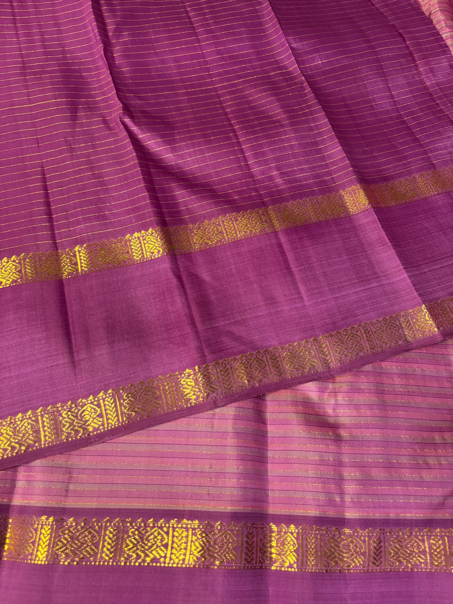 Kajivaram Silk Saree (zari stripes woven)
