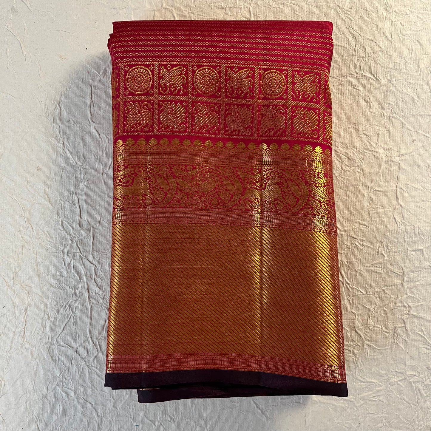 Kajivaram Silk Saree -(magenta pink)