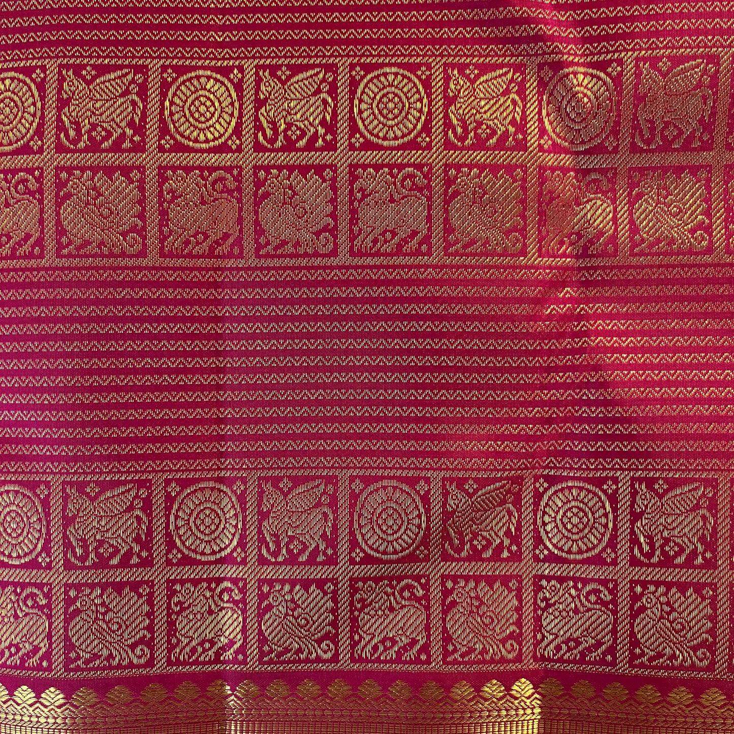 Kajivaram Silk Saree -(magenta pink)