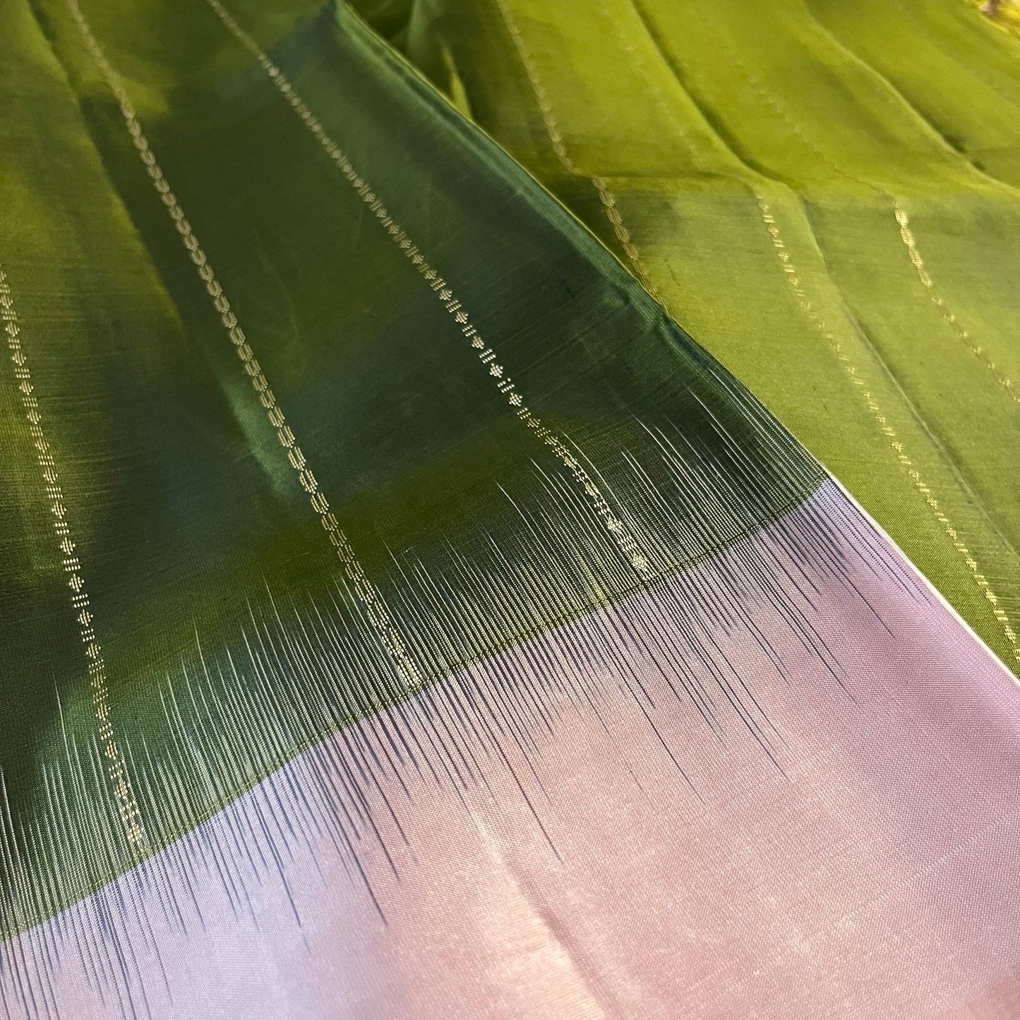 Kajivaram Silk Saree ( olive green)
