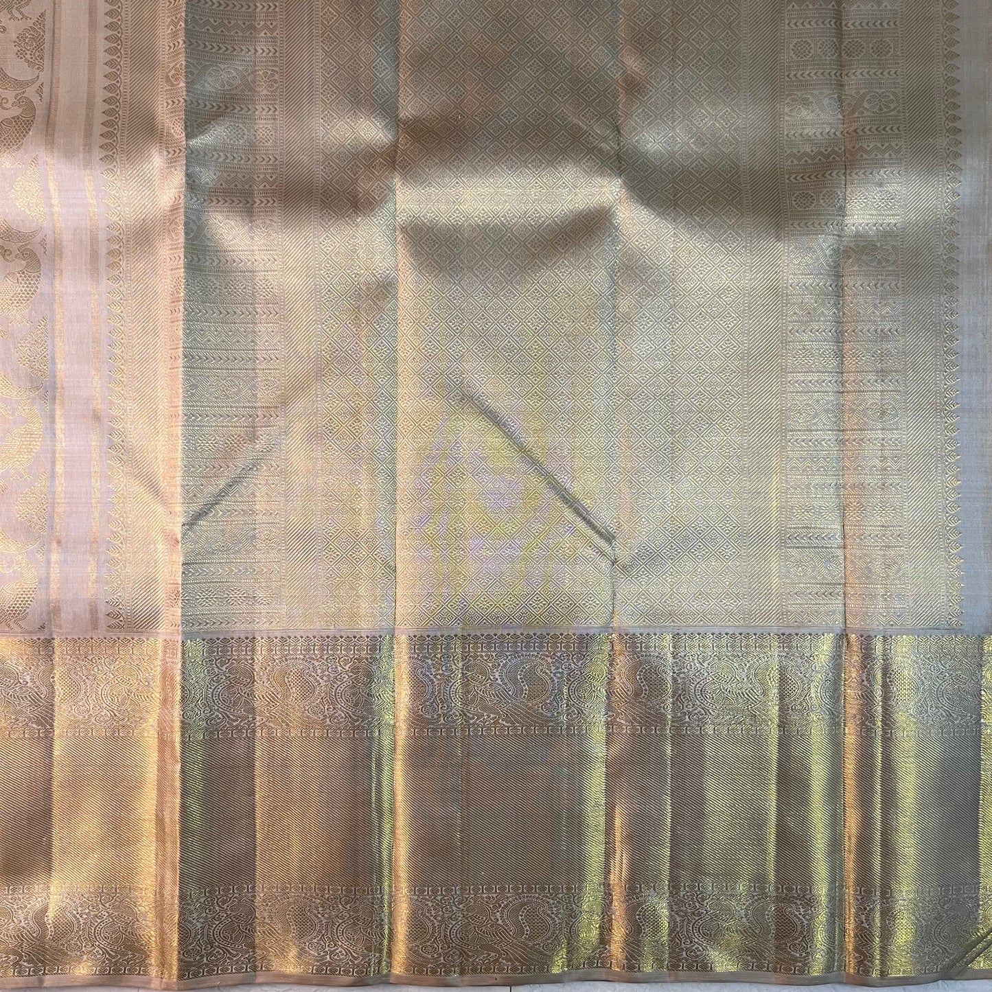 Kajivaram Silk Saree (gold & silver zari )