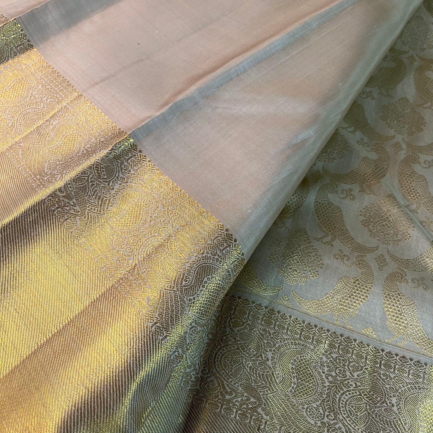 Kajivaram Silk Saree (gold & silver zari )