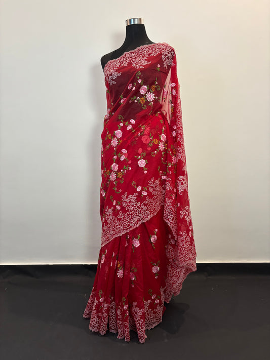 Blush Elegance in Organza