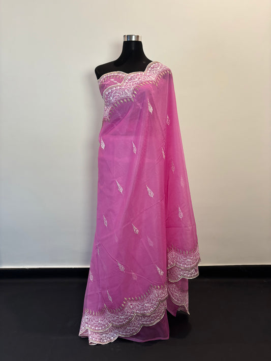 Blush Elegance in Organza