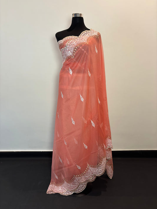 Blush Elegance in Organza