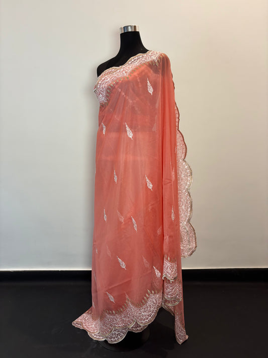 Blush Elegance in Organza
