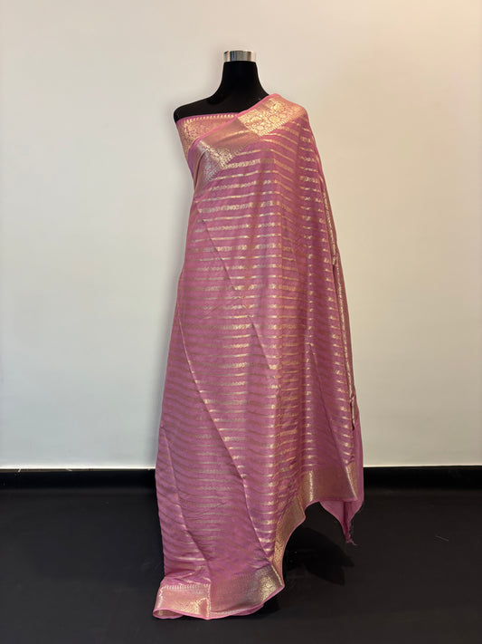 Mauve Shine in Semi Silk