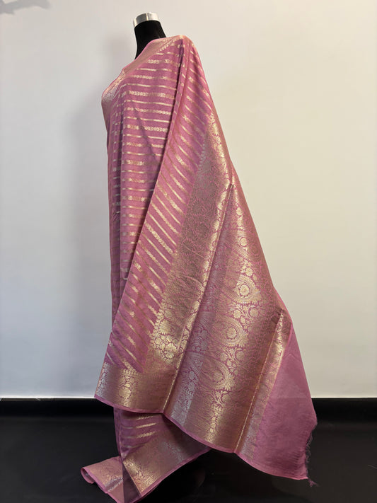 Mauve Shine in Semi Silk