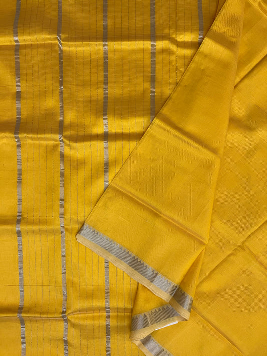 Magalgiri cotton Silk Saree - DEEP YELLOW