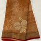 Linen Tissue Saree (BROWN)