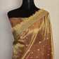 Golden Hues of Grace - Banarasi tissue semi silk saree