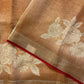 Linen Tissue Saree (BROWN)