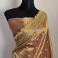 Golden Hues of Grace - Banarasi tissue semi silk saree
