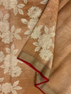 Linen Tissue Saree (BROWN)