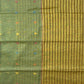 pure Linen Saree (GREEN)